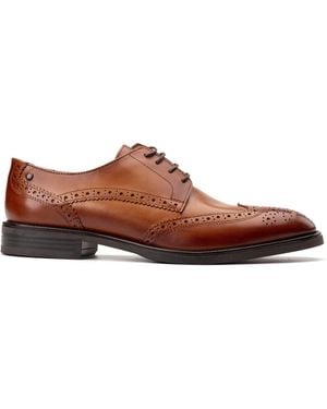 Base London Pocket Brogue Shoe - Brown