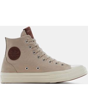 Converse Chuck 70 Canvas And Suede High-Top Trainers - Grey