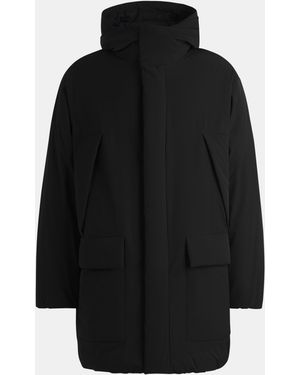 HUGO Mandev Water Repellent Thigh Length Short Puffer Jacket - Black