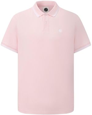Pretty Green Tipped Polo - Pink