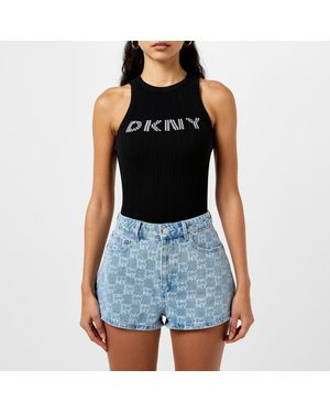 DKNY Knit Tank Ld42 - Black