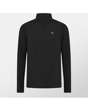 REPRESENT 247 Quarter-Zip Long-Sleeve Performance Gym Top - Black