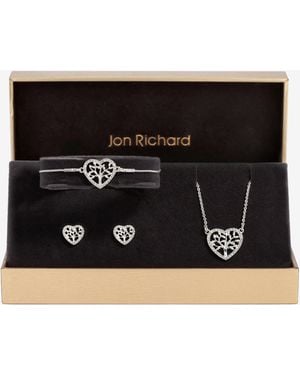 Jon Richard Crystal Heart Tree Of Love Set - Black