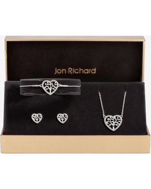 Jon Richard Crystal Heart Tree Of Love Set - Black