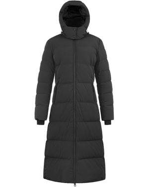 ARCTIC ARMY Orca Xlng Puffer Calf Length Hooded Long Sleeve Long Puffer Jacket - Black