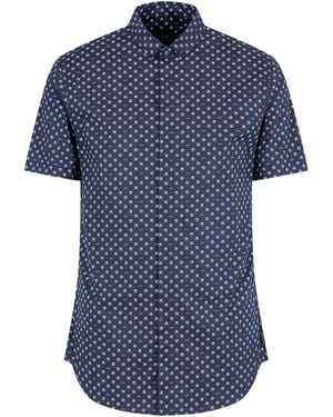 ARMANI EXCHANGE Mini Ax Short Sleeve Shirt - Blue