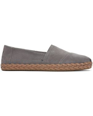 TOMS Alpargata Leather Wrap Shoe - Grey