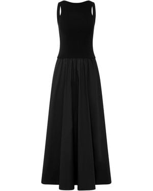 St. Agni Cutout A Line Dress - Black