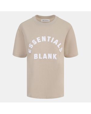 Blank Essentials Blank Arched Print Puff T-Shirt Ladies - Natural