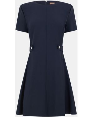 BOSS Destena Wrap Dress - Blue