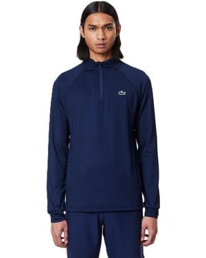 Lacoste Moisture-Wicking Weather-Resistant Performance Golf Jacket - Blue