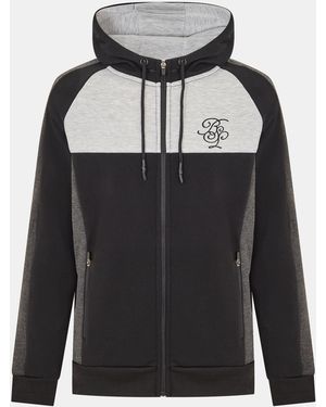 Brave Soul Colourblock Hoodie & Joggers Set - Black