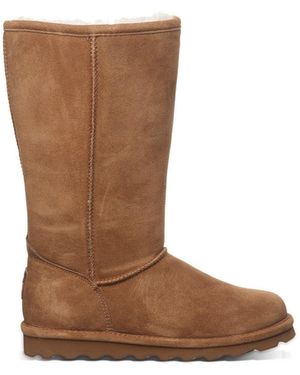 BEARPAW Elle Tall Suede Snug Boots - Brown