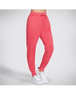 Skechers Closed Hem Fleece Joggers - Red