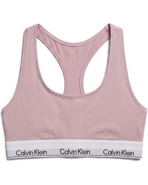 Calvin Klein Modern Cotton Logo Bralette - Pink
