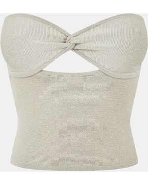 Jack Wills Twist Front Jumper Vest - White