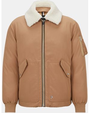 BOSS Calliano Tailored Shearling Jacket - Brown
