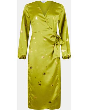 Never Fully Dressed Vienna Wrap Dress - Green
