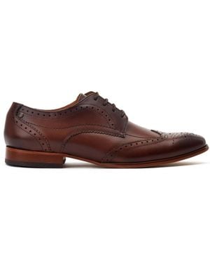 Base London Barbera Lace Up Brogue Shoe - Brown