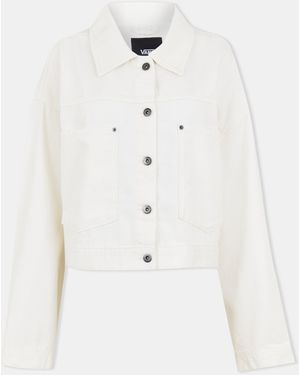 Vans Raynes Cropped Trucker Denim Jacket - White