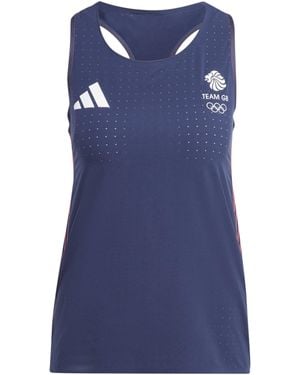 adidas Team Gb Adizero Running Tank Top - Blue