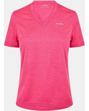 Usa Pro The Tech V-Neck Tee - Pink