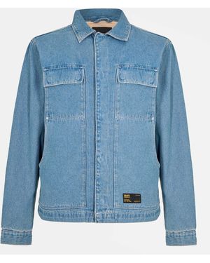 Vans Adults Mcavoy Station Stonewash Structured Denim Jacket - Blue