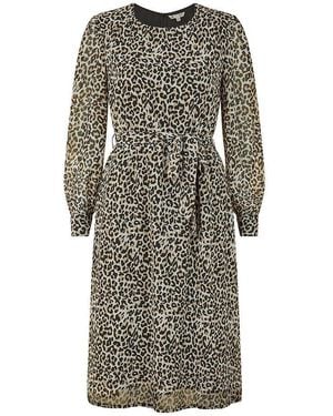 Yumi' Long-Sleeve Skater Dress - Grey