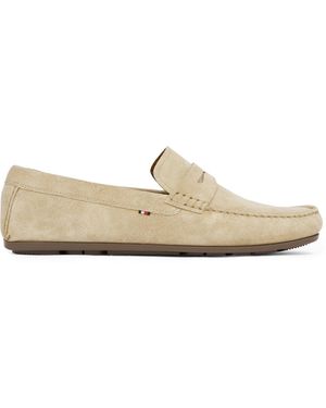 Tommy Hilfiger Casual Hilfiger Suede Driver - White