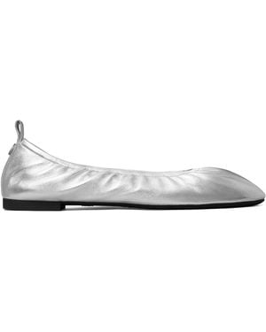 Tory Burch Eddie Ballet Court Shoes - White