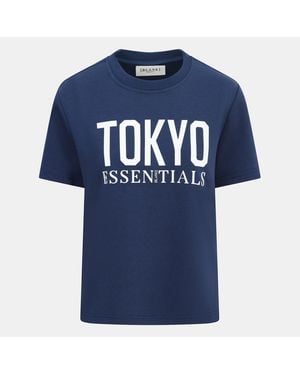 Blank Essentials Tokyo Cotton Short Sleeve Oversized Fit T-Shirt - Blue