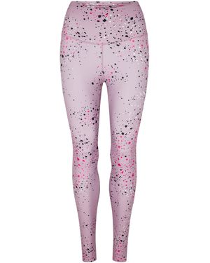 Reebok Lux.0 Speckle Modern Safari Performance Gym Legging - Purple