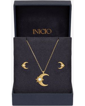 Inicio Plated And Opal Moon Set - Blue