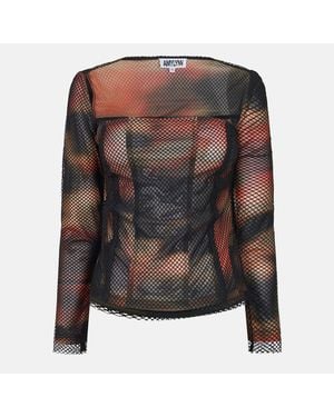 Amy Lynn Long-Sleeve Crop Top - Black