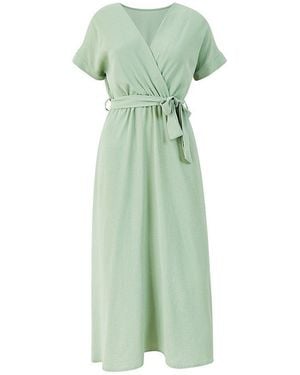 Mela London Fate Maxi Wrap Dress - Green