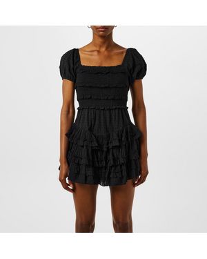 LoveShackFancy Fellows Mini Dress - Black