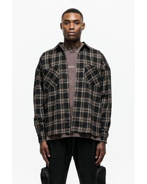 Good For Nothing Gfn Hazel Check Flannel Shirt - Black