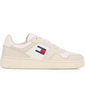Tommy Hilfiger Retro Leather Basket Trainers - Pink