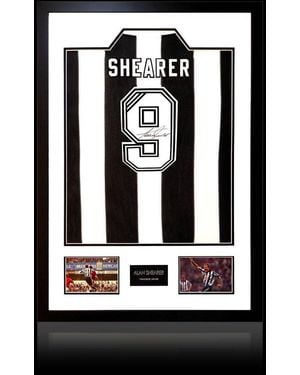 The Fan Cave Alan Shearer Signed Retro Newcastle United Shirt P - Black