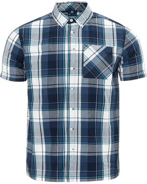 GIORGIO Short Sleeve Check Shirt - Blue