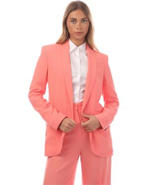 BOSS Tikela Straight Leg Trousers, Straight Leg Design - Red