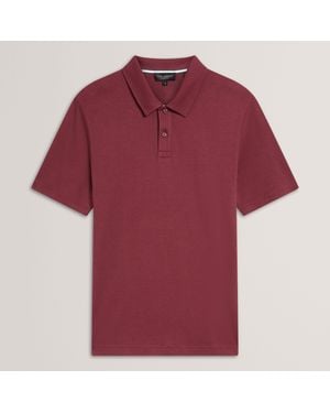 Ted Baker Short Sleeve Polo Shirt - Red