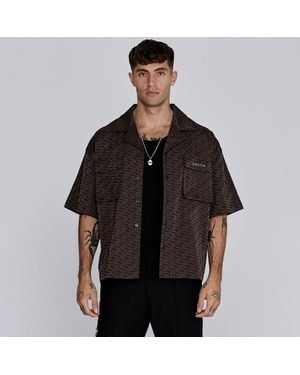 SIKSILK Utility Overshirt - Black