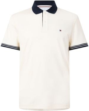 Tommy Hilfiger Placket Cotton Short-Sleeve Polo - White