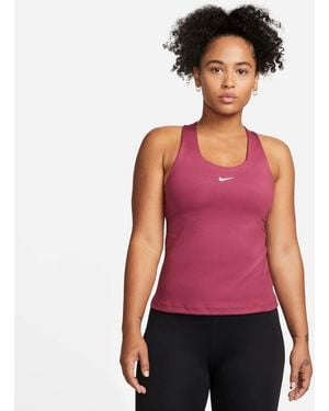 Nike Swoosh Medium-Support Padded Sports Bra Tank - Red
