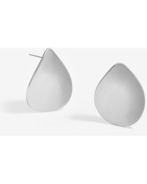 Jon Richard Plated Brushed Earrings - Metallic