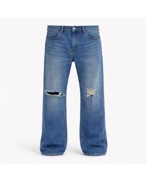Firetrap Rip Jean Straight Leg Jeans - Blue