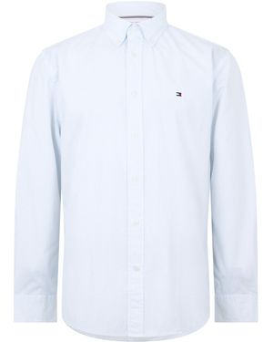 Tommy Hilfiger Cotton Long-Sleeve Geometric Print Shirt - Blue