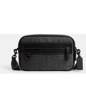 COACH Theo Signature Jacquard Camera Bags - Black