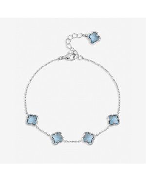Inicio Sterling Clover Bracelet - Blue